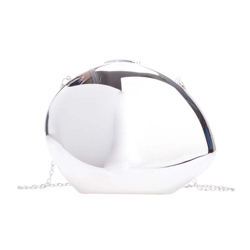 Women's Medium PVC Geometric Streetwear Oval Lock Clasp Dome Bag