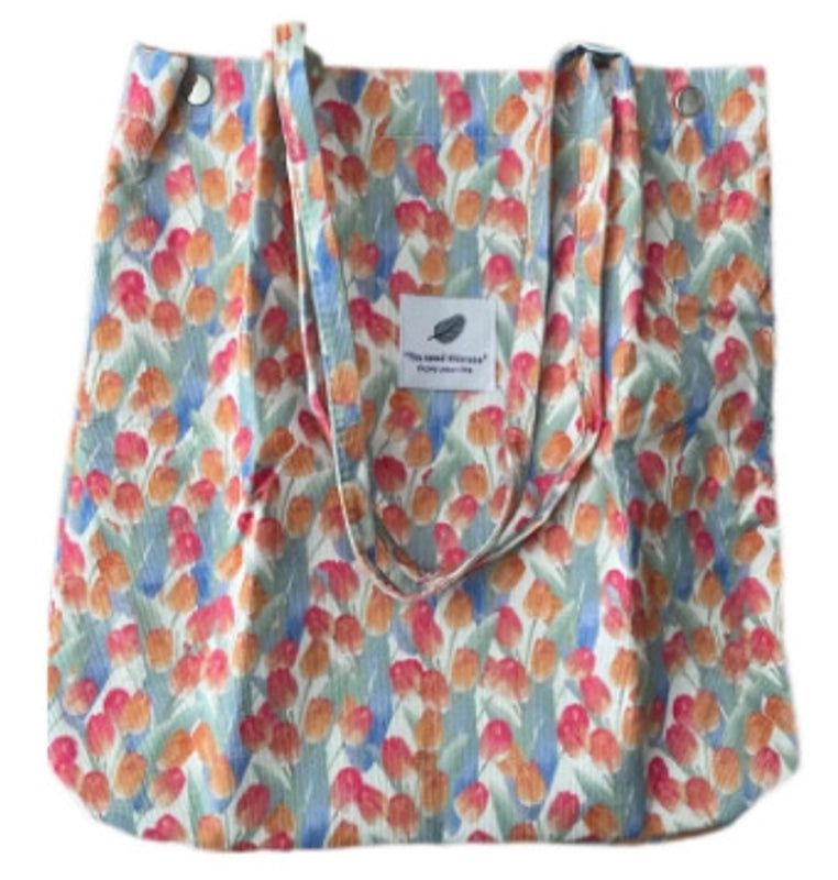Women's Streetwear Solid Color Canvas Shopping Bags
