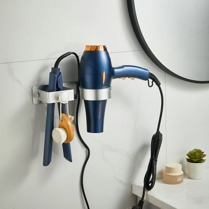 Minimalist Solid Color Aluminium Alloy Hair Dryer Rack