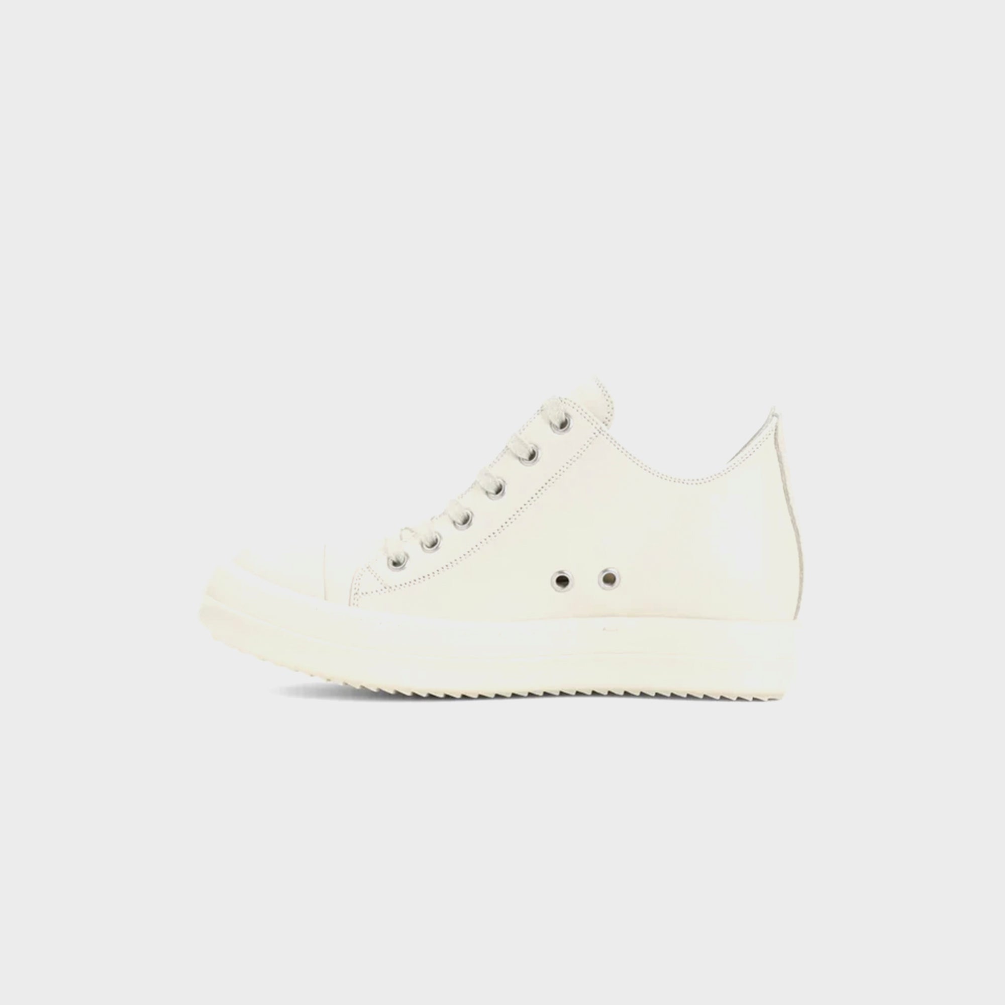 Rick Owens WMNS Scarpe in Pelle Low Sneaks - Chalk / White / Milk / Milk