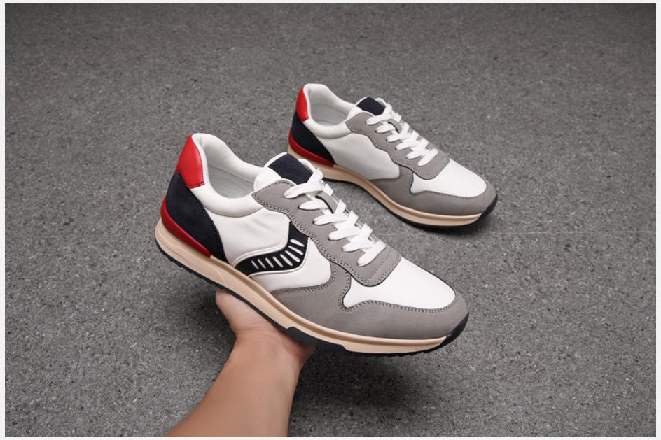 West American Style Leather Athletic Sneakers