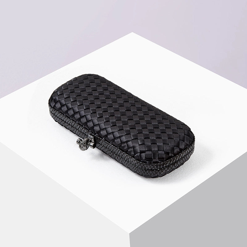 Factory Direct Sales Silk Hand-woven Women's Clutch Crossbody Simple Evening Bag Chain Pouch