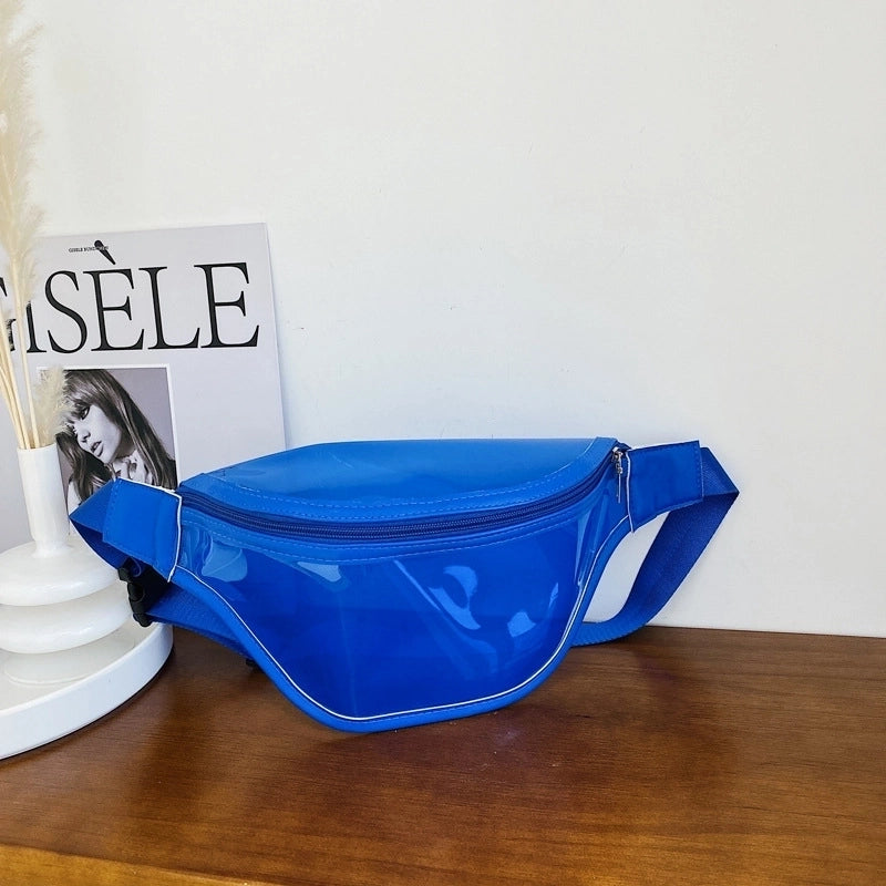 Women's Streetwear Solid Color Pvc Waist Bags