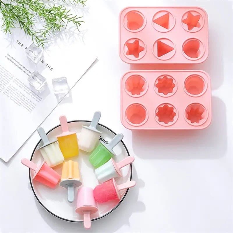 6 HOLES SUMMER ICE-CREAM MAKER POPSICLE MOLD