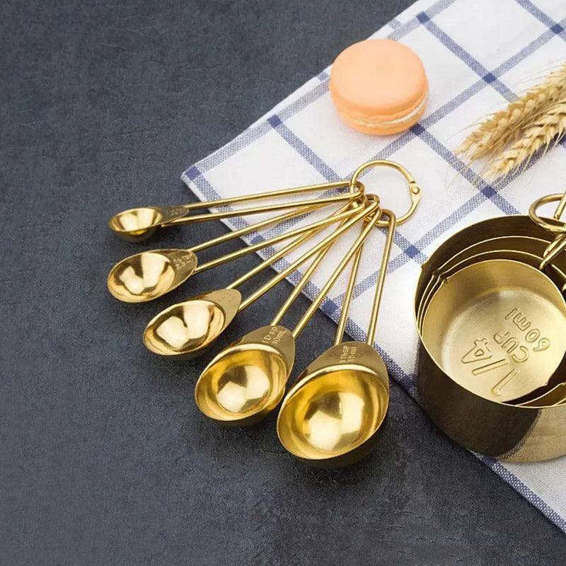 5-Piece Measuring Spoon Set - Gold