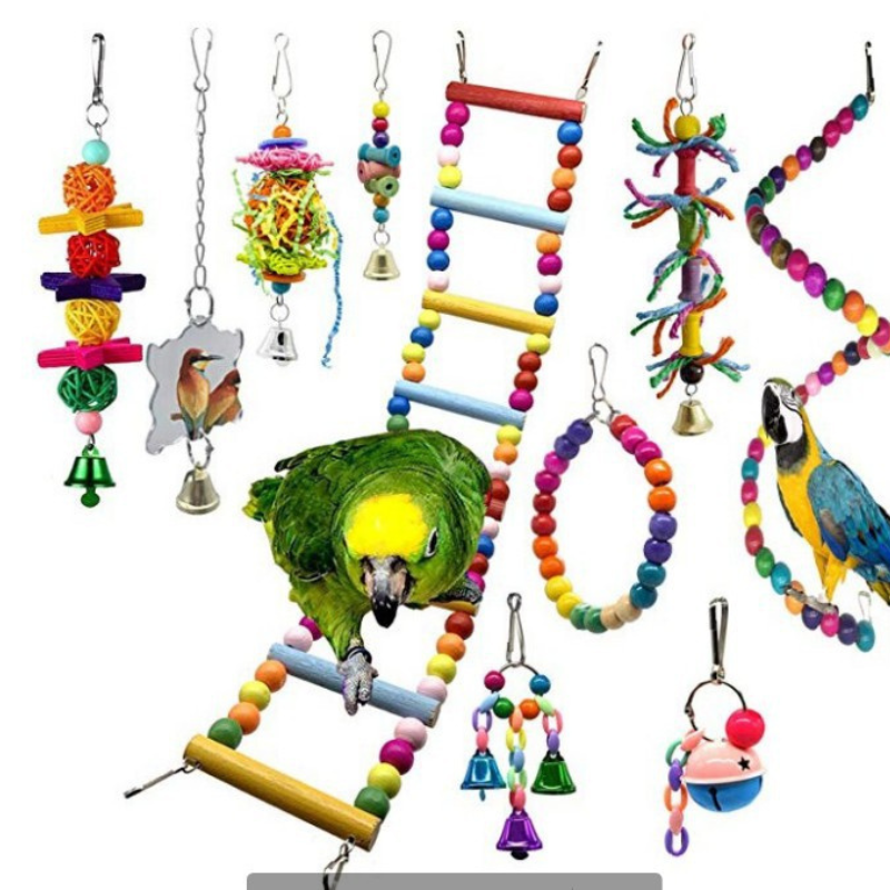 10 Pieces Bird Toys Set