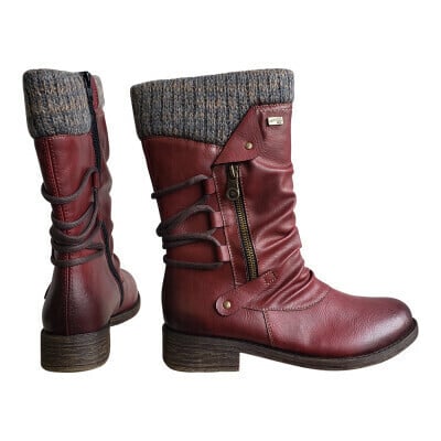 Vintage Premium Waterproof Knitted Zip Boots