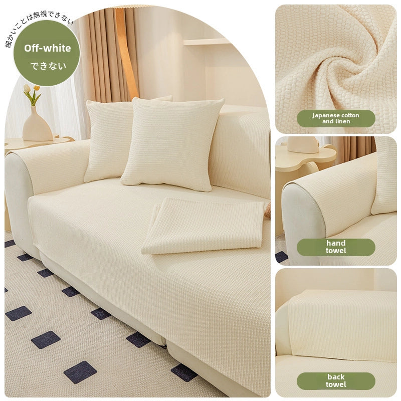 Cotton And Linen Sofa Cushion Simple Modern Sofa Cover Non-slip Seat Cushion Four Seasons Universal Cover Cloth Linen Woven