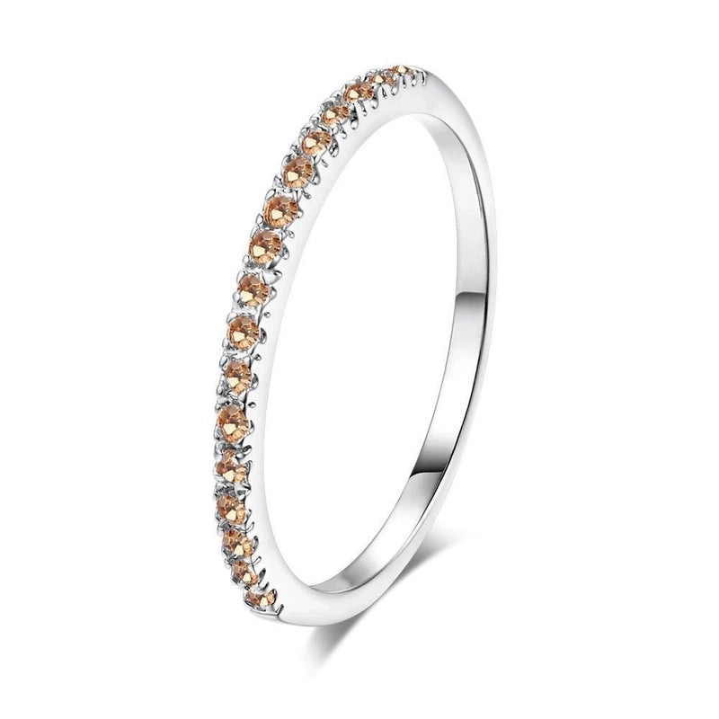Minimalist Geometric Copper Inlay Zircon Rings 1 Piece