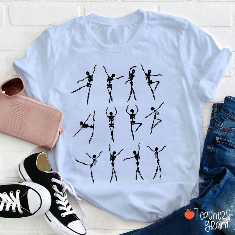 Elegant Skeleton Dance Teacher T-Shirt