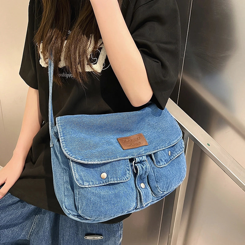 Women's Medium All Seasons Denim Classic Style Shoulder Bag
