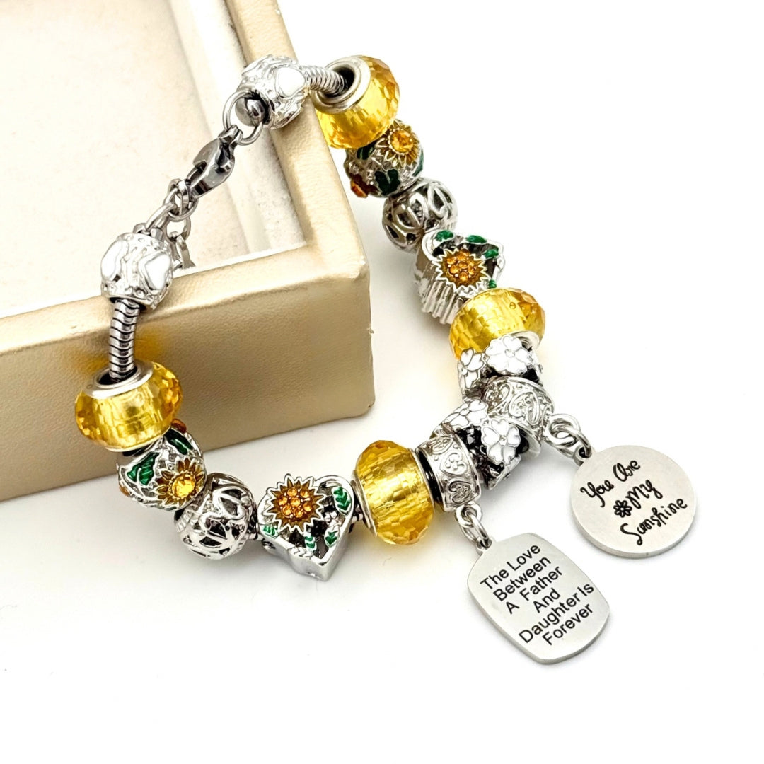 You Are My Sunshine Daddy Daughter Bracelet