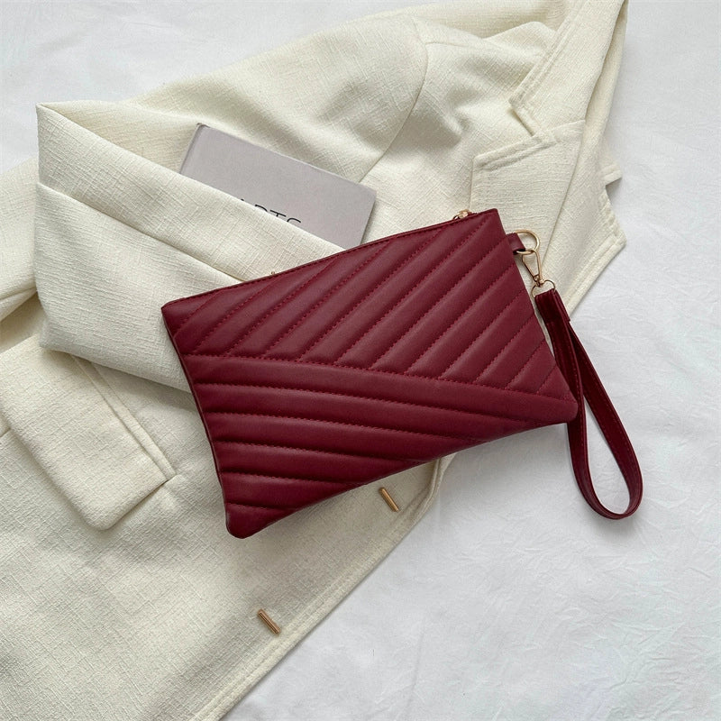 Gold Silver Colorful Pu Leather Solid Color Square Clutches