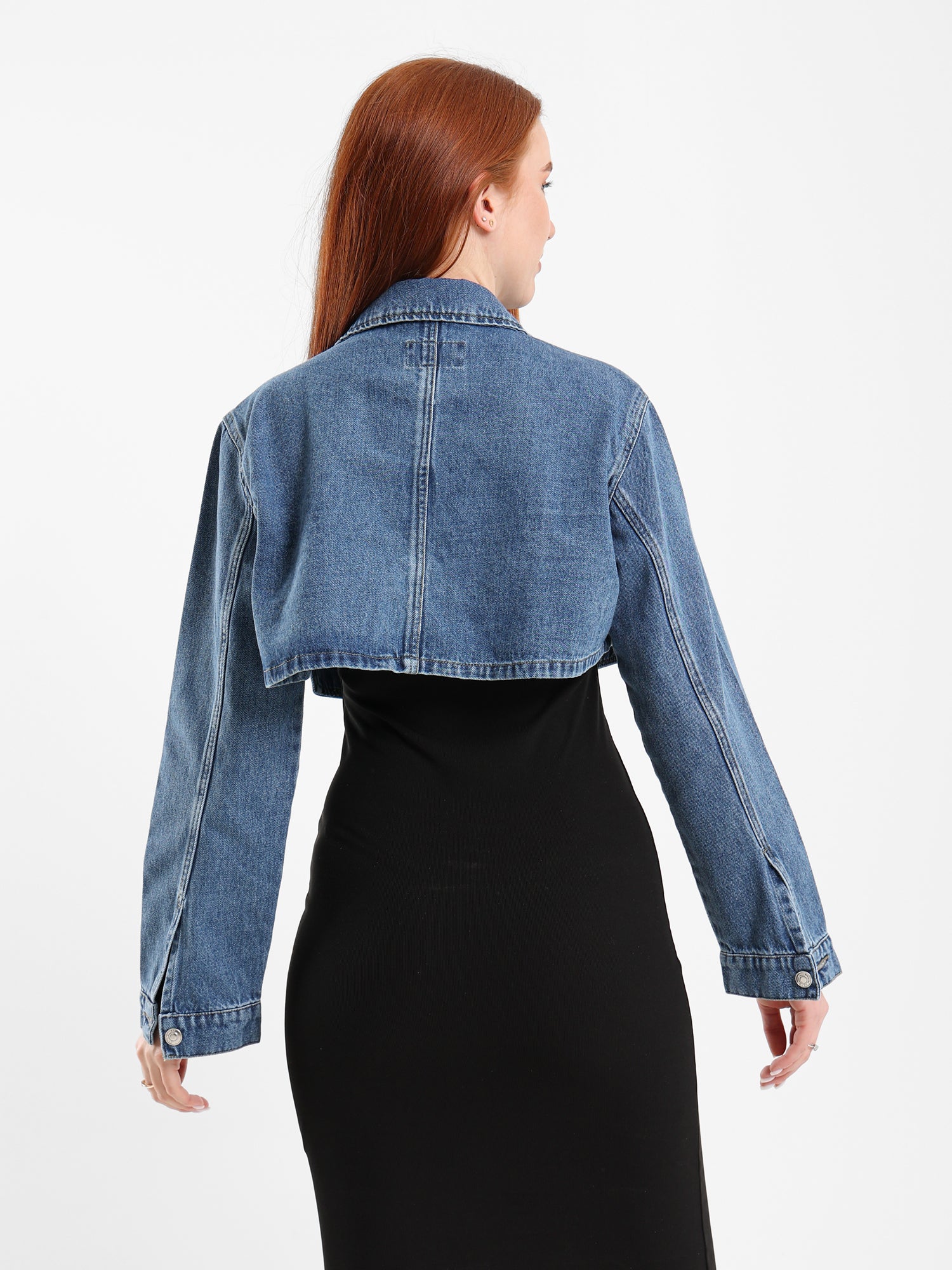 Cropped Utility Denim Jacket