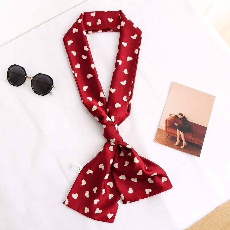 Women's Elegant Printing Satin Silk Scarf
