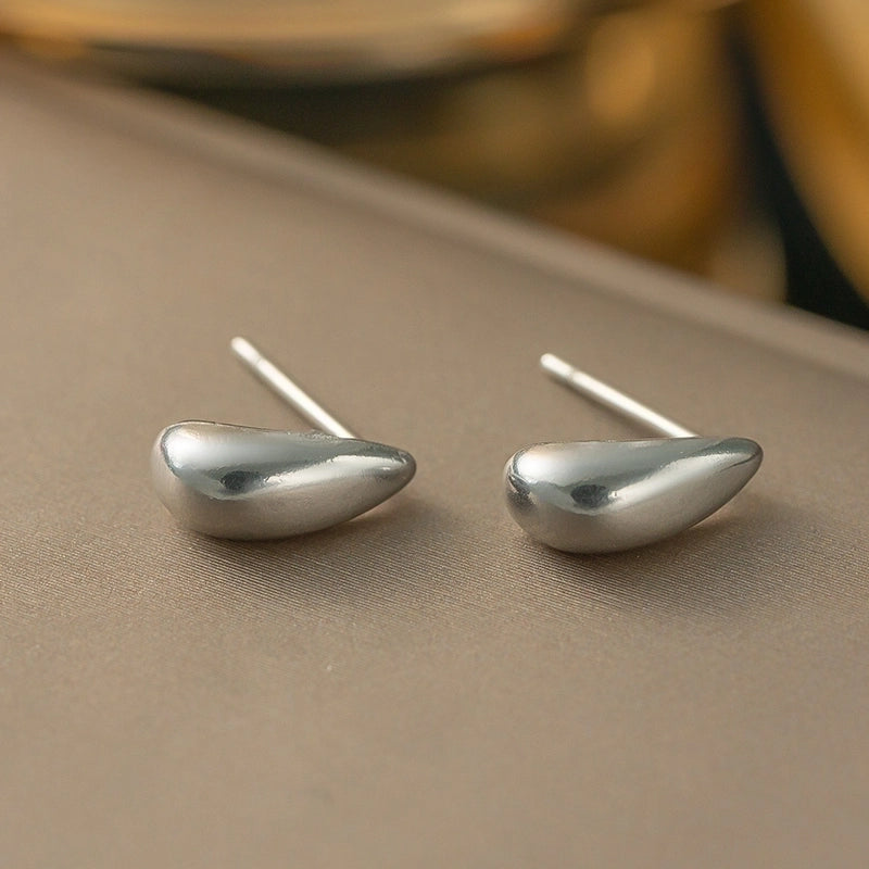 1 Pair Minimalist Solid Color Plating 304 Stainless Steel 18K Gold Plated Ear Studs
