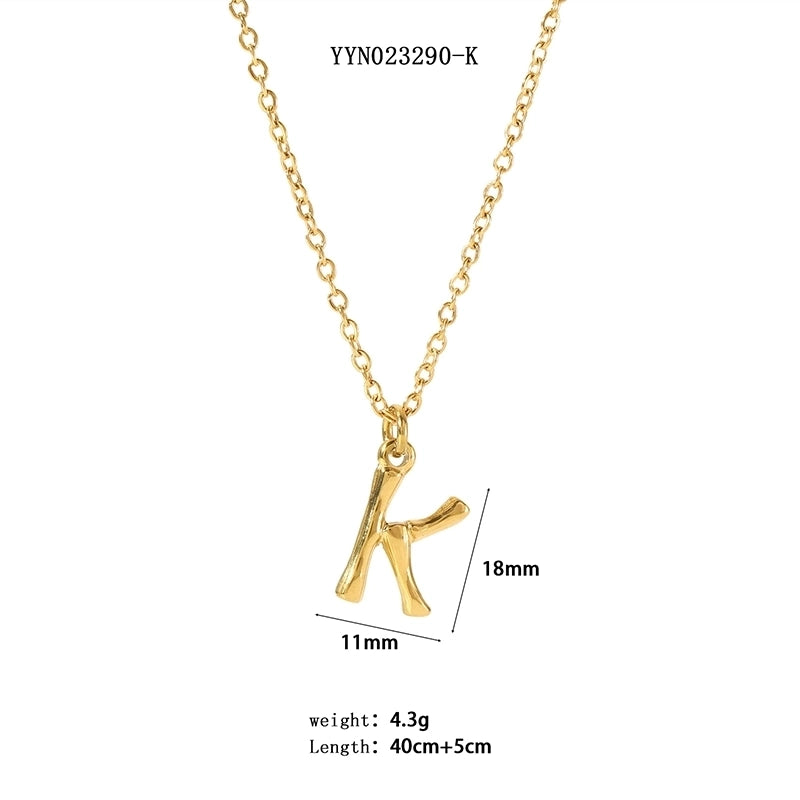 304 Stainless Steel 18K Gold Plated Minimalist Plating Letter Sweater Chain