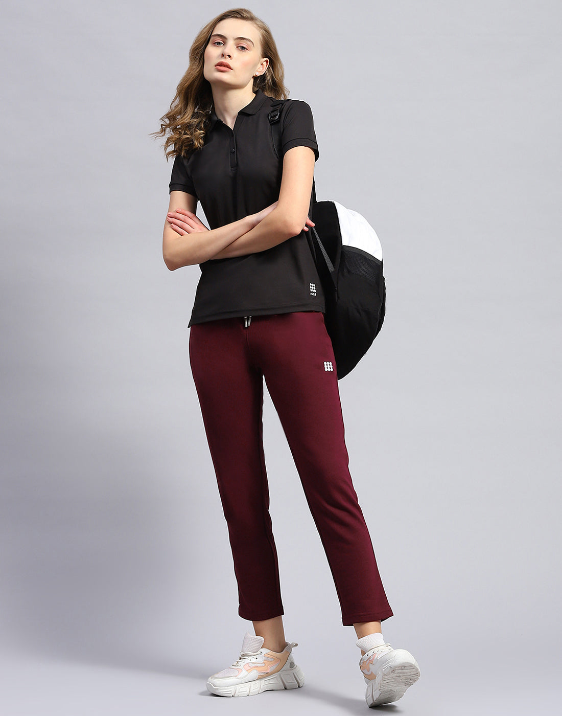 Women Maroon Solid Regular Fit Lower