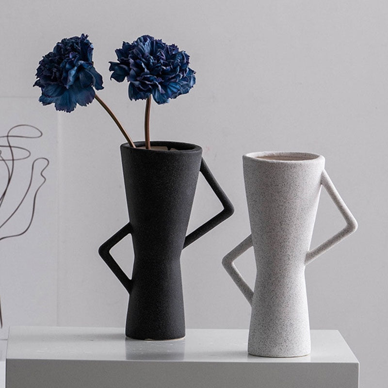 Nordic Matte Cute Vase - Modern Ceramic Flower Pot