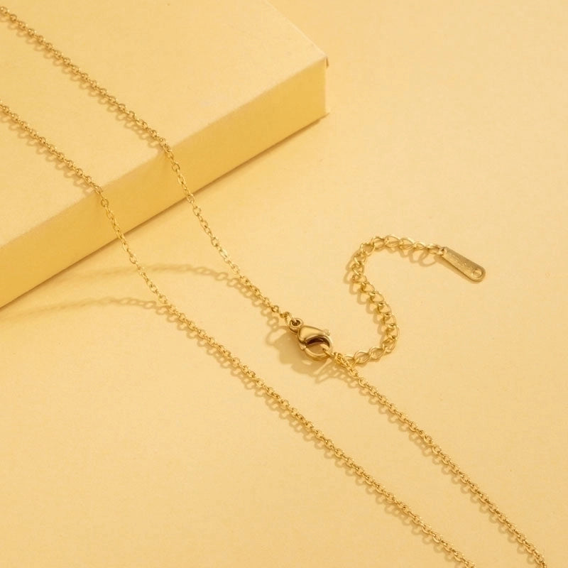 Stainless Steel 18K Gold Plated Minimalist Plating Solid Color Necklace