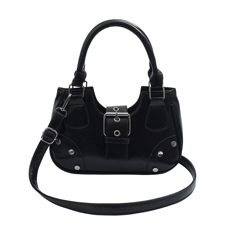 Women's Medium Pu Leather Solid Color Streetwear Pillow Shape Zipper Crossbody Bag