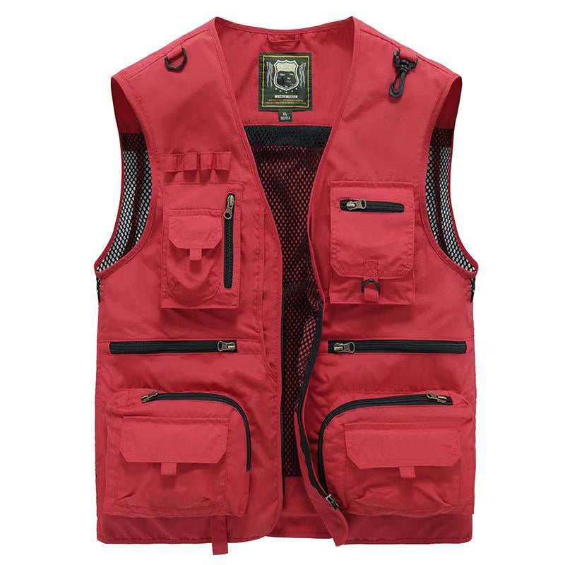 48% OFF Breathable Mesh Zip Cargo Vest