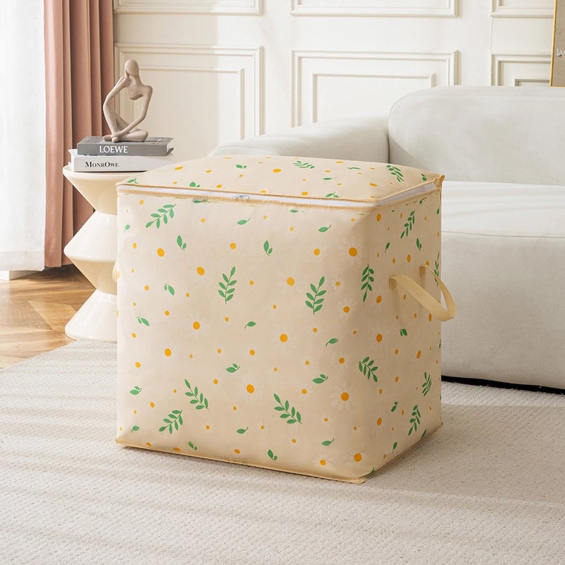 Minimalist Houndstooth Daisy Nonwoven Storage Bag
