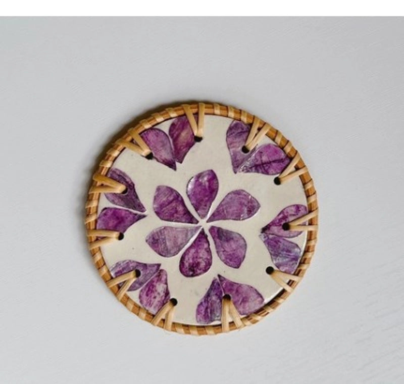 Casual Retro Flower Wood Placemat 1 Piece