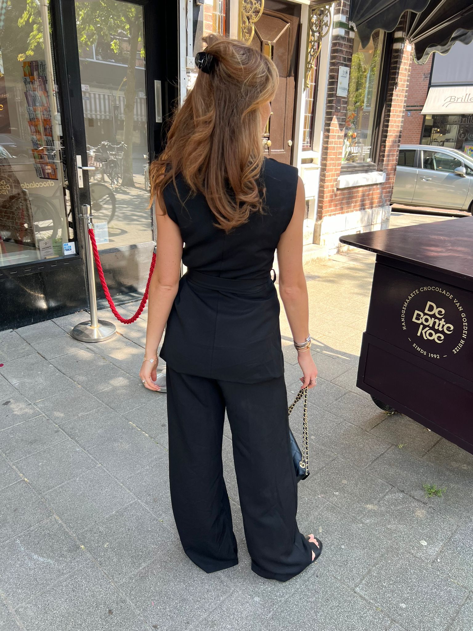 Kate two piece gilet set black