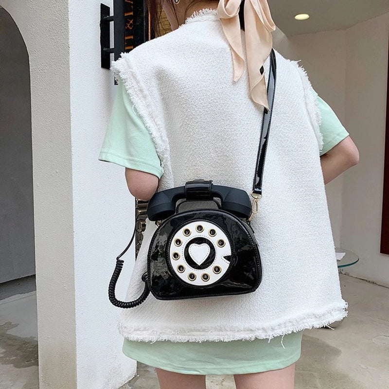 Medium Pu Leather Vintage Style Circle Bag