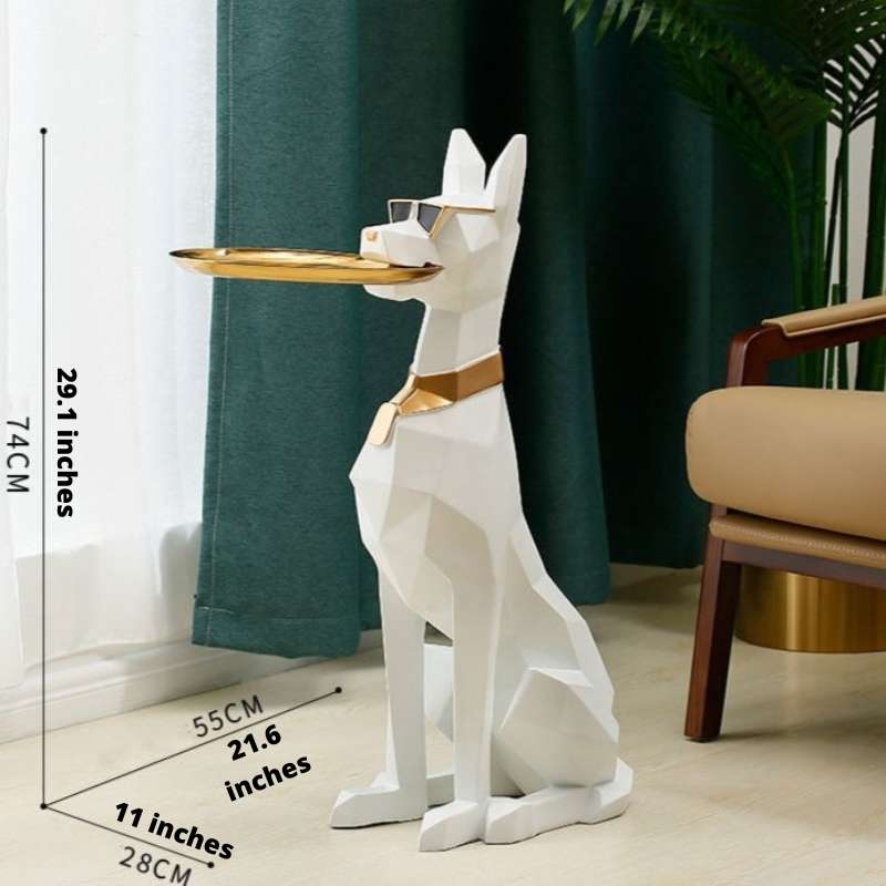 Doberman Nordic Sculpture Tray Table