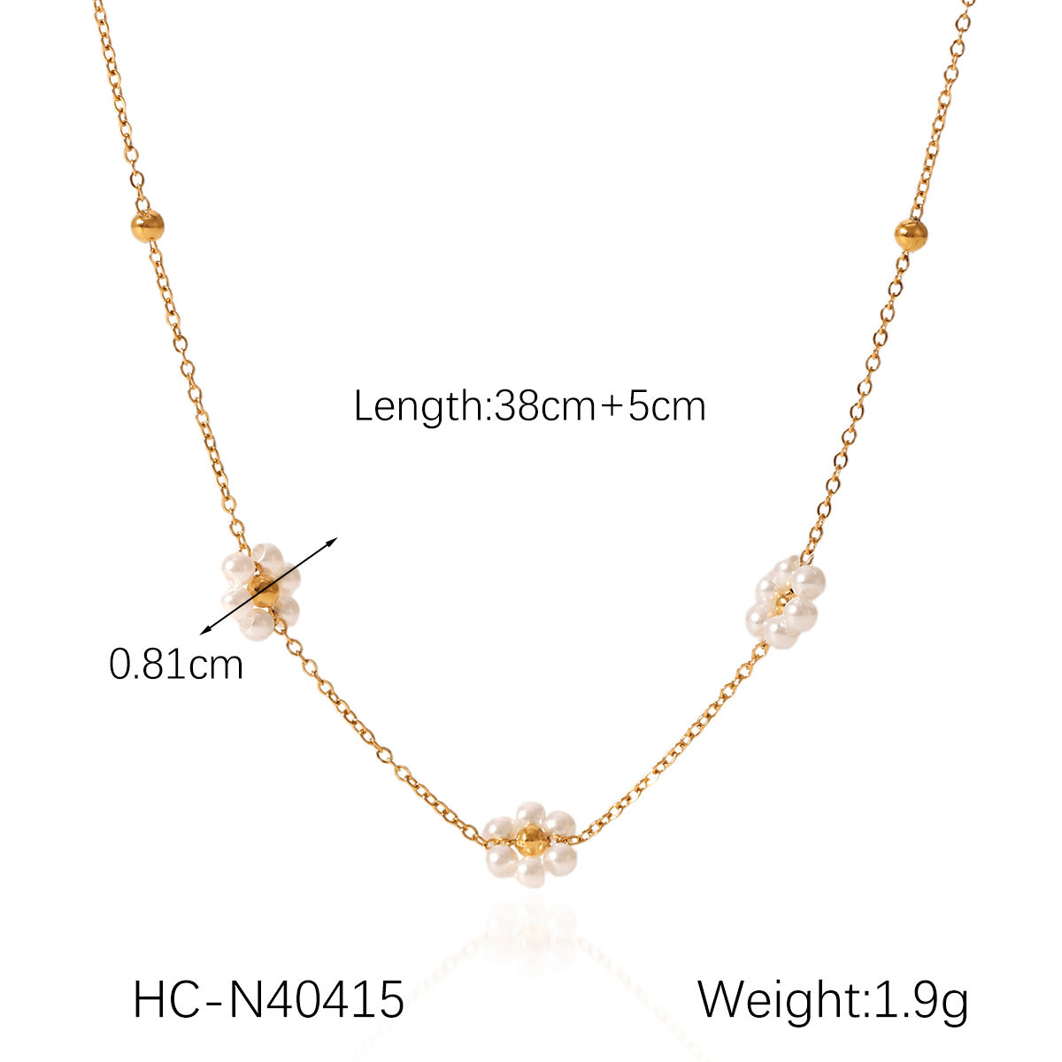 Retro Freshwater Pearl Necklace Female Beaded Stainless Steel Clavicle Chain Titanium Steel Necklace