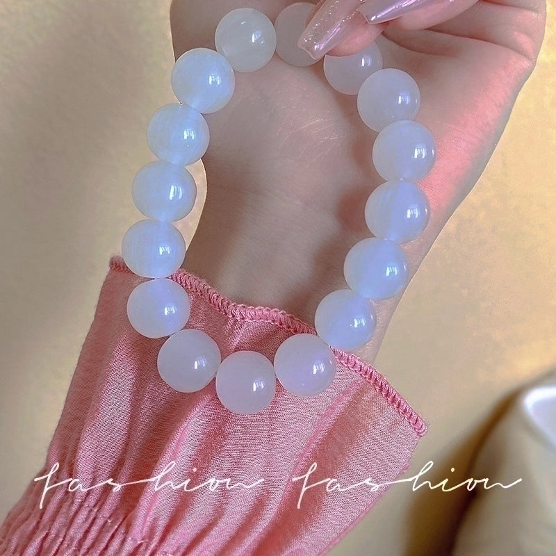 Fashion Letter Flower Titanium Steel Inlay Zircon Bracelets 1 Piece
