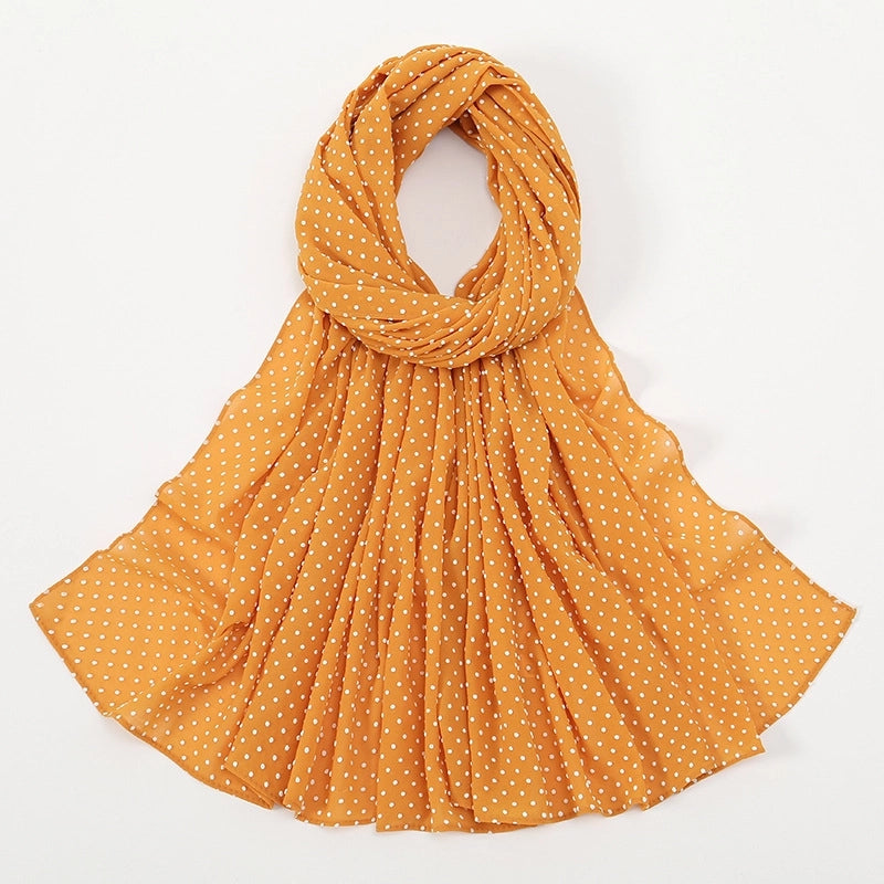 2 Pieces Women's Sweet Solid Color Chiffon Printing Shawl