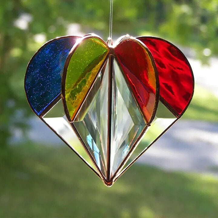 Multi-sided Heart Colourful Decoration