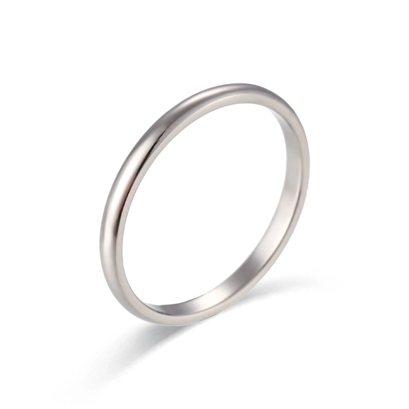 Fashion Solid Color 304 Stainless Steel 18K Gold Plated Plating Rings