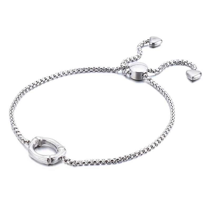 Casual Minimalist Letter Heart Shape Stainless Steel 18K Gold Plated Bracelets In Bulk
