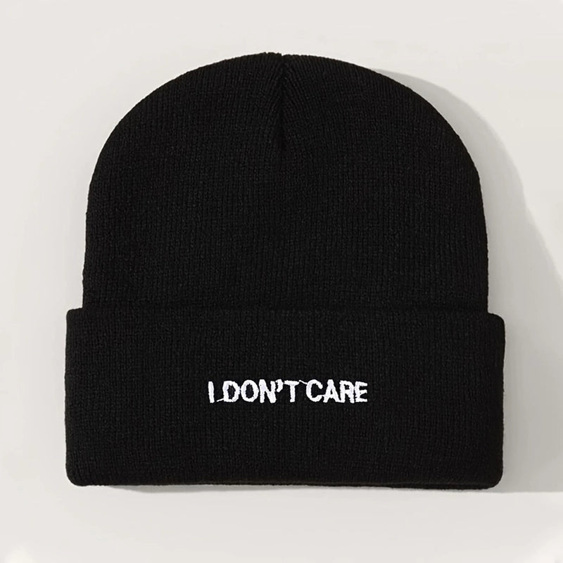Unisex Casual Preppy Style Letter Embroidery Eaveless Beanie Hat