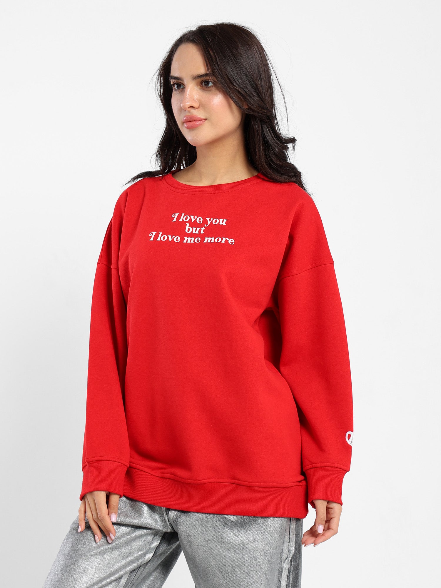 Casual Embroidered Sweatshirt