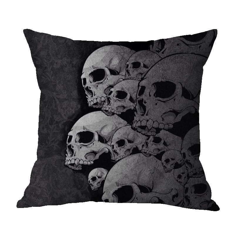Halloween Punk Skull Linen Pillow Cases Couch & Sofa Decor