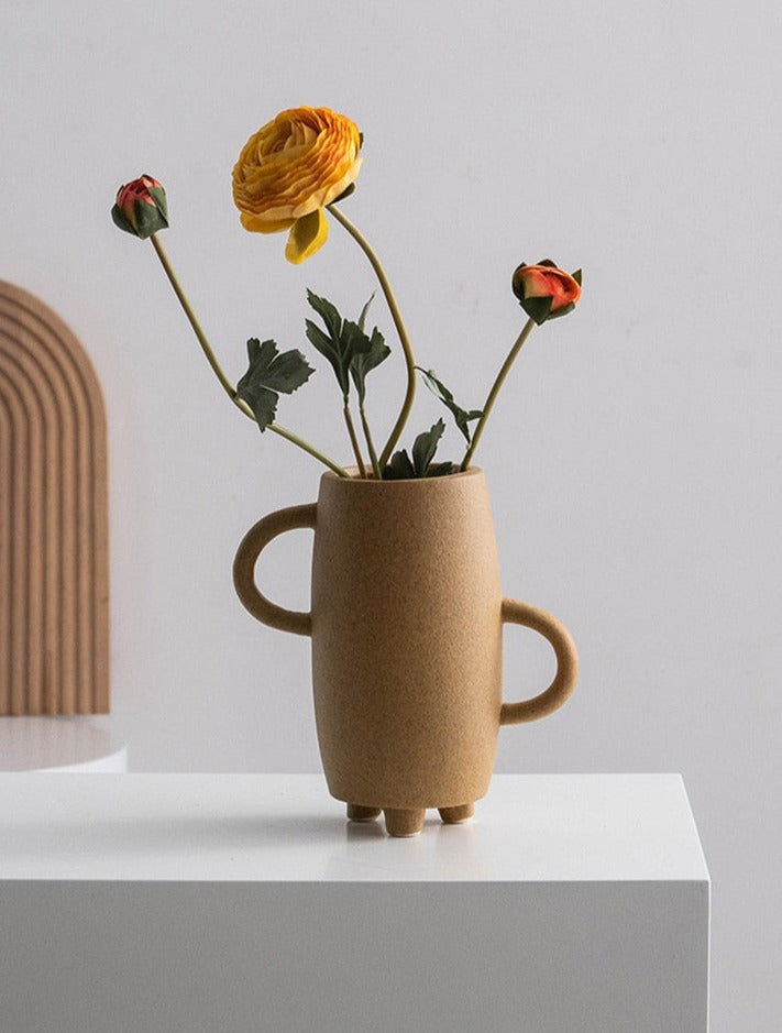 Nordic Matte Cute Vase - Modern Ceramic Flower Pot