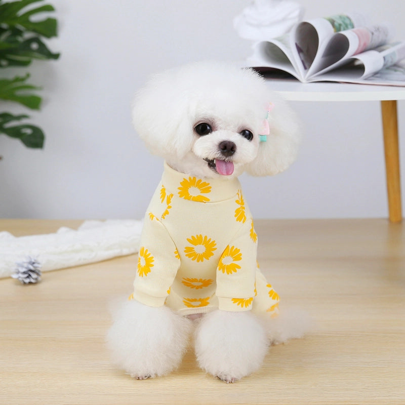 Casual Cotton Solid Color Pet Clothing