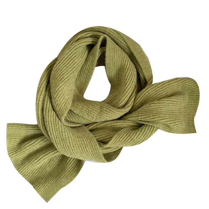 New Scarf Women's Winter Soft Warm Knitted Thickened Instagram Style Fashionable Scarf For Students