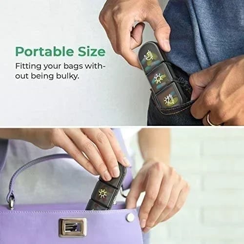 (🔥 Summer Hot Sale - Save 50% OFF) 21 Grid Black Pill Box Sorting Box. Buy 2 Free Shipping