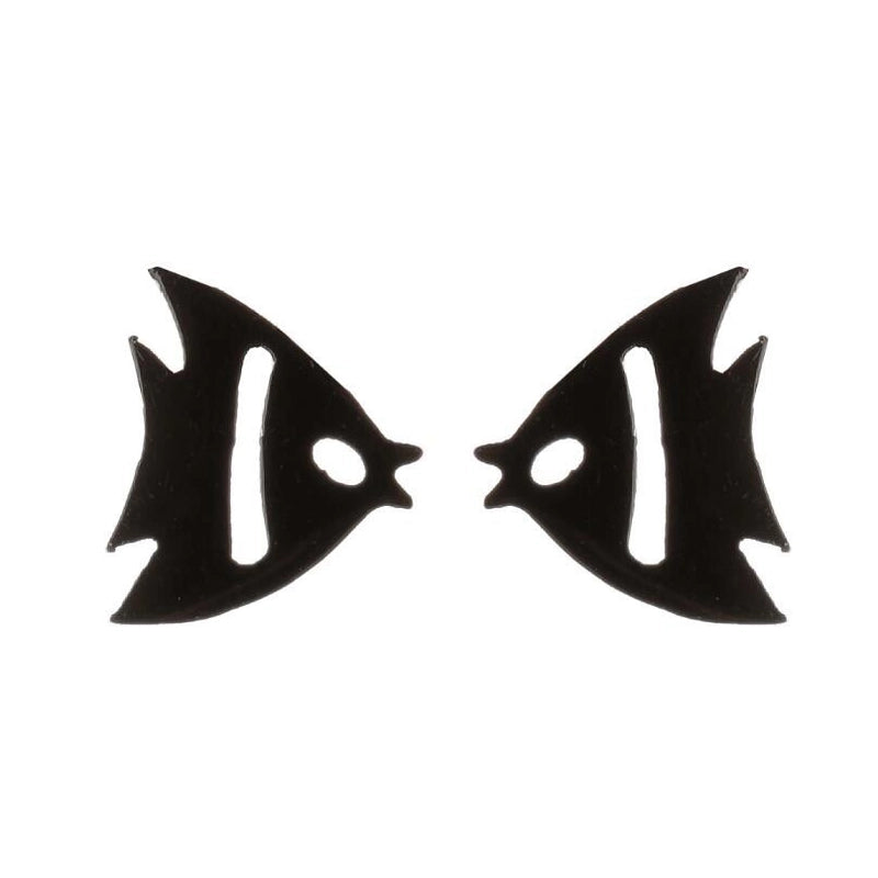 Minimalist Animal Stainless Steel Plating Hollow Out Ear Studs 1 Pair