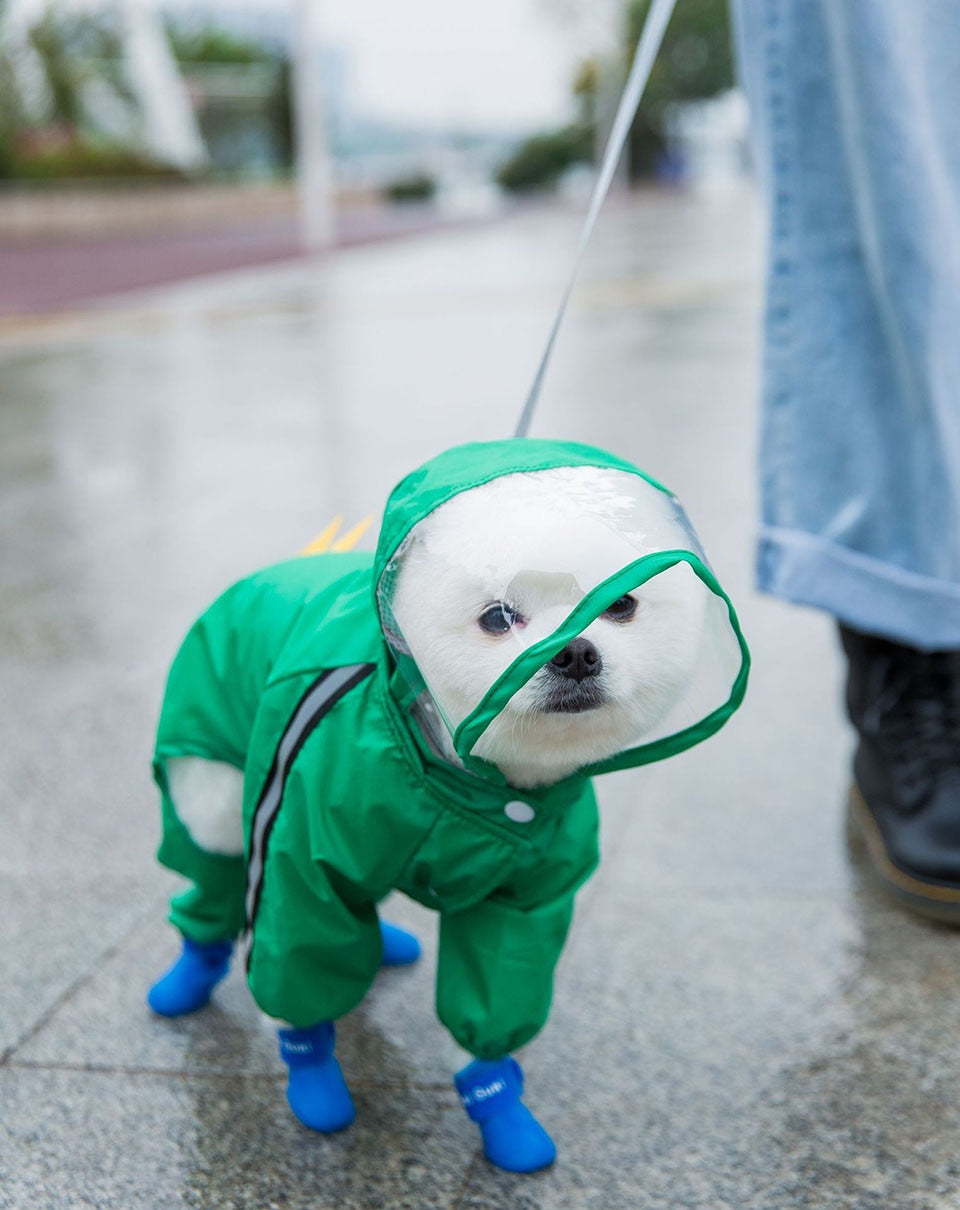 Hooded Raincoat/Shoes for Dogs