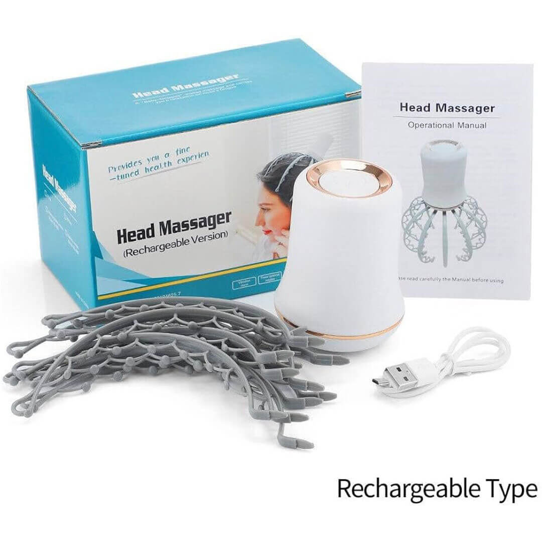 Portable Electric Scalp Massager with 12 Claws