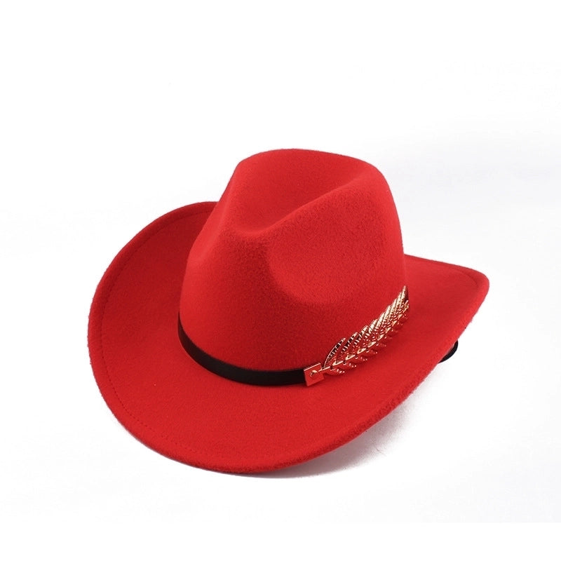 Ethnic Style Topper Hat Western Cowboy Hat Tibetan Tibetan Performance Hat Woolen Hat Central Retro Woolen Hat