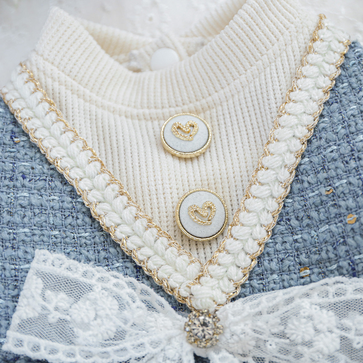Warm Sweet Bowknot Layered Princess Dress