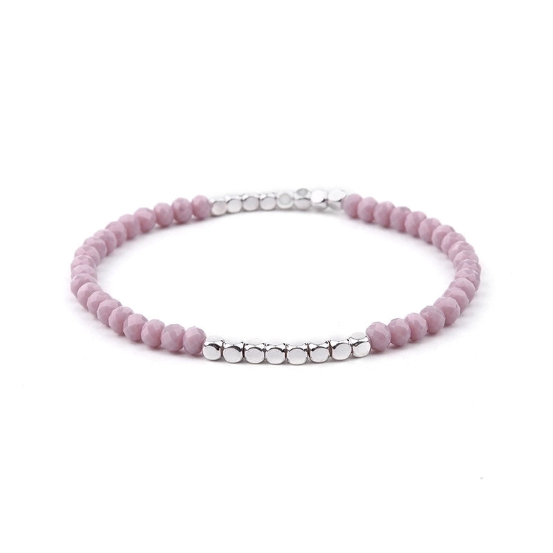 Minimalist Geometric Beaded Crystal Bracelets